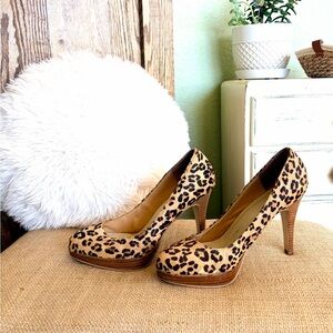 🖤Y2K🤎 BAKERS vintage Leopard Print Platform Pumps - Women